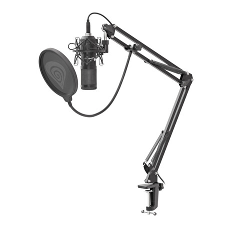 Streamovací mikrofon Genesis Radium 400, USB, kardioidní polarizace, ohybné rameno, pop-filter