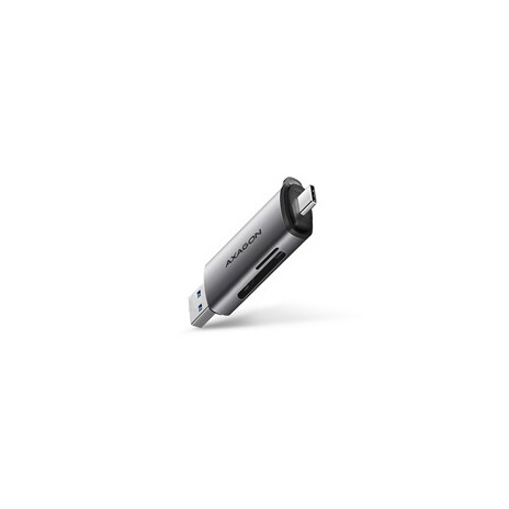 AXAGON CRE-SAC, USB3.2 Gen 1 Type-C + Type-A externí čtečka karet SD/microSD, podpora UHS-I
