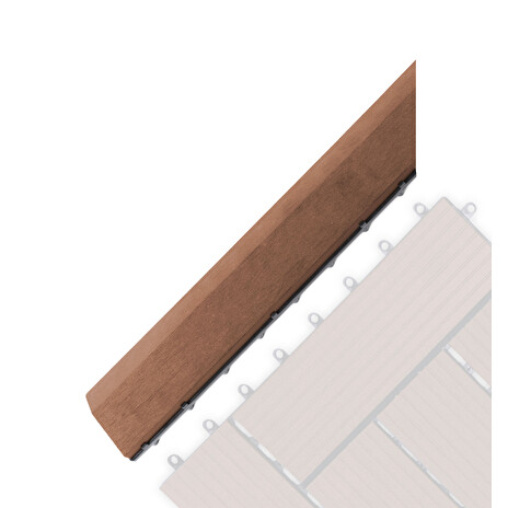 Přechodová lišta G21 třešeň pro WPC dlaždice, 38,5 x 7,5 cm rohová (levá)