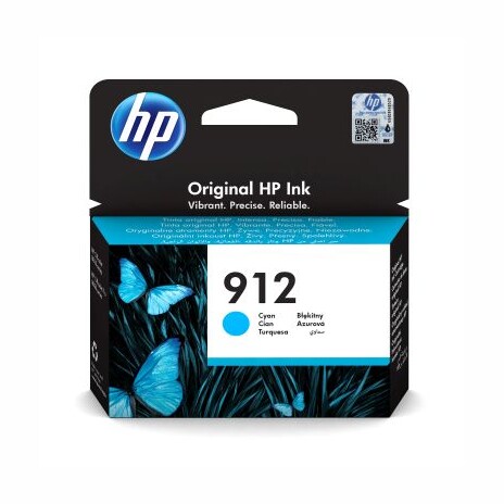 HP 912 ink. azurová 3YL77AE