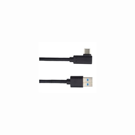 PremiumCord Kabel USB typ C/M zahnutý konektor 90° - USB 3.0 A/M, 1m