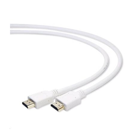 GEMBIRD CABLEXPERT Kabel HDMI-HDMI 3m, 2.0, M/M stíněný, zlacené kontakty, bílý