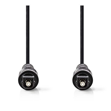 Nedis CAGB25000BK10 - Optický Audiokabel | TosLink Zástrčka - TosLink Zástrčka | 1 m | Černá barva