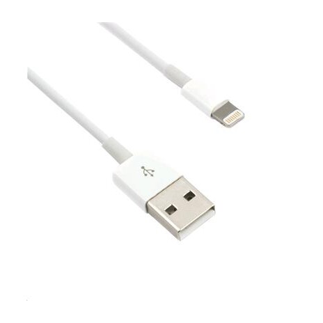 Kabel C-TECH USB 2.0 Lightning (IP5 a vyšší) nabíjecí a synchronizační kabel, 1m, bílý