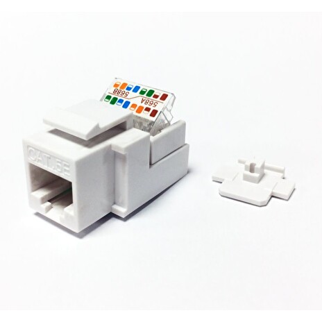 DATACOM Keystone RJ45 UTP CAT5E samořezný bílý