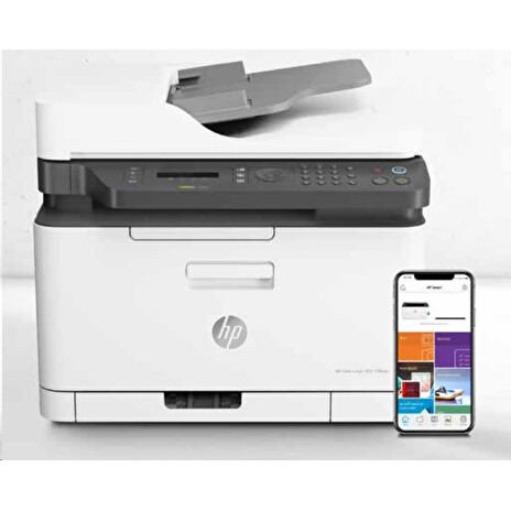 HP Color Laser MFP 179FNW (A4,18/4 ppm, USB 2.0, Ethernet, Wi-Fi, Print/Scan/Copy/Fax, ADF)