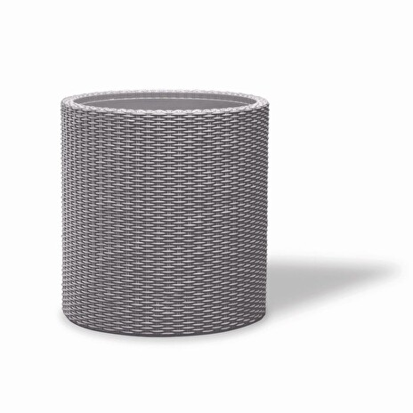 Květináč Keter Cylinder M Silver Grey