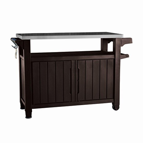Grilovací stolek Keter UNITY XL 207L hnědý