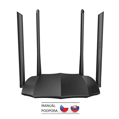Tenda AC8 WiFi AC Gigabit Router 1200Mb/s, 1x GWAN, 3x GLAN, 4x 6dBi antény, WISP, Uni.Repeater, APP