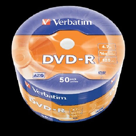 VERBATIM DVD-R AZO 4,7GB, 16x, wrap 50 ks