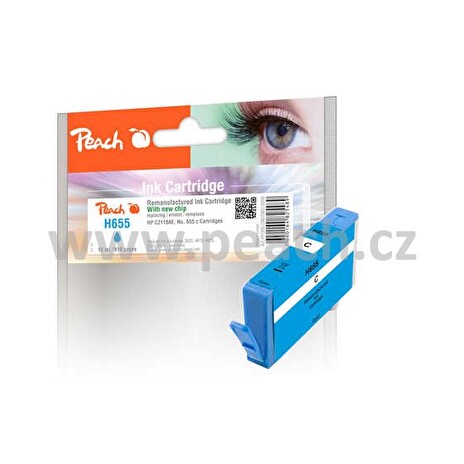 PEACH kompatibilní cartridge HP CZ110AE, No 655, Cyan, 12 ml