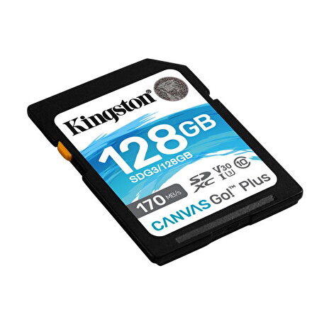 KINGSTON 128GB SDXC Canvas Go! Plus 170R/90W CL10 U3 V30