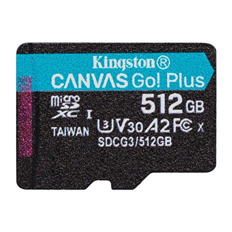 Kingston Canvas Go Plus A2/micro SDXC/512GB/UHS-I U3 / Class 10