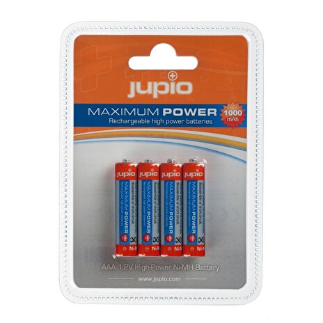 Baterie Jupio AAA 1000 mAh (mikrotužkové) 4ks, dobíjecí