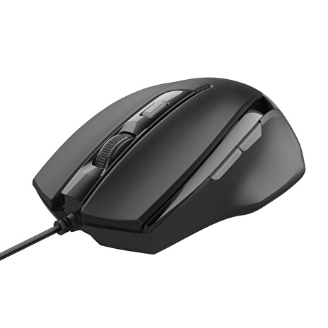 TRUST VOCA/Kancelářská/Optická/Pro praváky/2 400 DPI/Drátová USB/Černá
