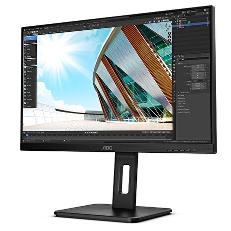 AOC LCD 27P2Q 27" IPS /1920x1080@75Hz/4ms/300cd/50mil:1/VGA/DVI/HDMI/DP/4xUSB/Repro/Pivot/VESA