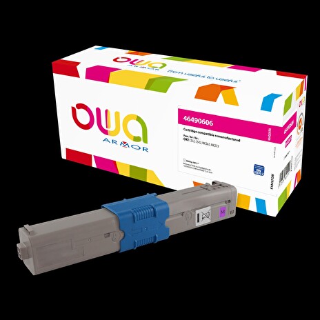 OWA Armor toner kompatibilní s OKI 46490606, 6000st, červená/magenta