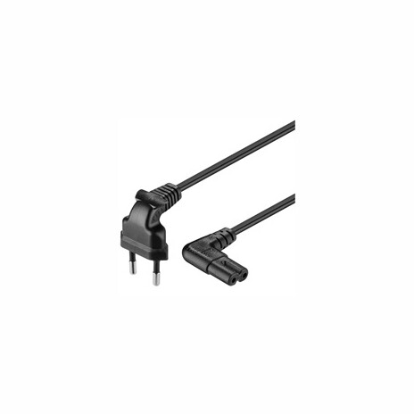 PREMIUMCORD Kabel síťový 230V k magnetofonu se zahnutými konektory 5m