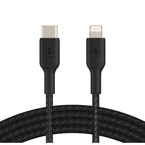 Belkin BOOST CHARGE™ Lightning/USB-C kabel, 1m, černý - odolný
