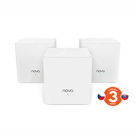 Tenda MW3 (3-pack) - Wireless AC MESH systém 802.11ac/a/b/g/n, 2x LAN/WAN