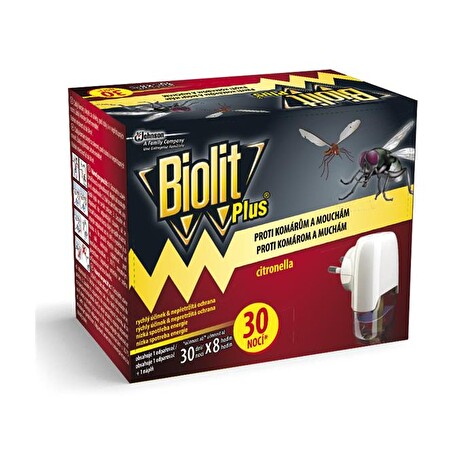 BIOLIT Plus elektrický odpařovač 30 nocí - proti mouchám a komárům 31ml