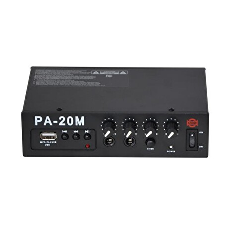 Zesilovač SHOW PA-20M, 20W/4Ω, přehrávač MP3