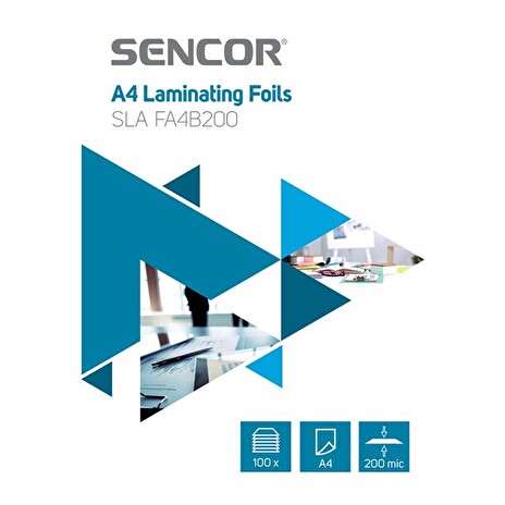 Fólie laminovací SENCOR SLA FA4B200 A4 200mic 100ks