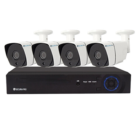 Kamerový set Securia Pro NVR4CHV4-W NVR + POE napájení, 4 Mpix kamery - bílá