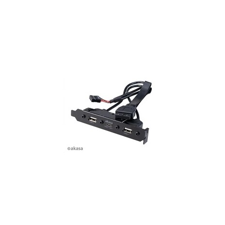 AKASA - USB 3.1 gen 1 typ C a 2xTyp A 2.0 záslepka