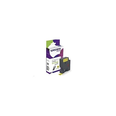 WECARE ARMOR páska pro DYMO S0720580, černá/žlutá, 12mm x 7m
