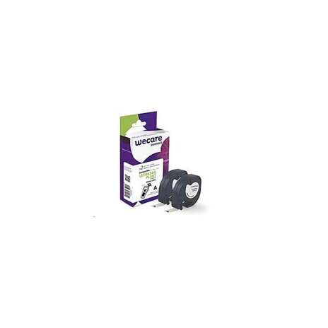 WECARE ARMOR páska pro DYMO S0721610, černá/bílá, 2 mm x 12mm x 4m
