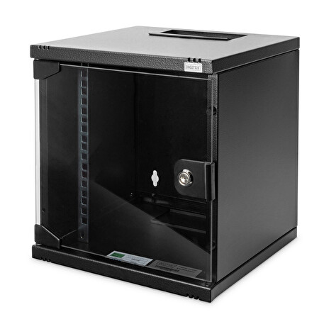DIGITUS 54 mm (10 ") 6U nástěnná skříňka 330x312x300 mm, barva černá (RAL 9005)