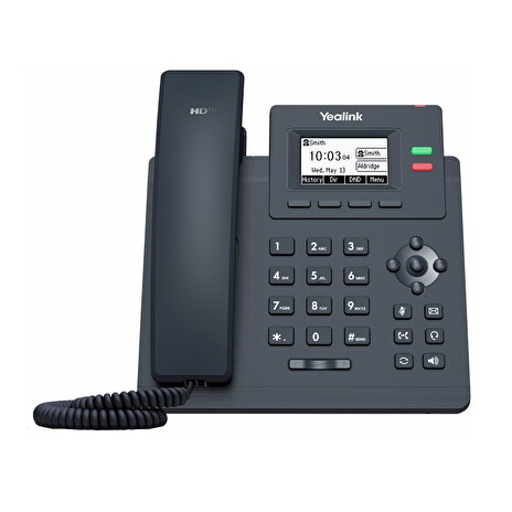 Yealink SIP-T31P SIP telefon, PoE, 2,3" 132x64 podsv. LCD, 2 x SIP úč., 100M Eth