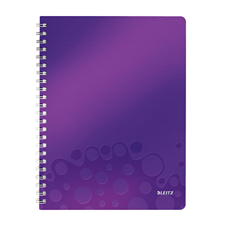 LEITZ Blok WOW A4, PP, linka, purpurová