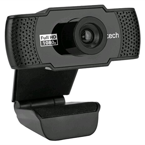 C-TECH webkamera CAM-11FHD/ Full HD 1080p/ MJPEG/YUY2/ mikrofon/ držák/ Plug and Play/ USB 2.0/ kabel 1,5 m/ černá