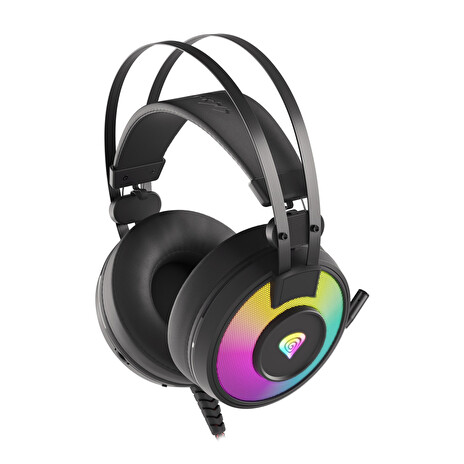 Herní stereo sluchátka Genesis NEON 600, RGB podsvícení, černé