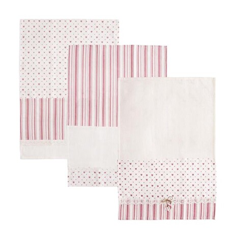 Sada kuchyňských utěrek ORION Heart Gifty Pink