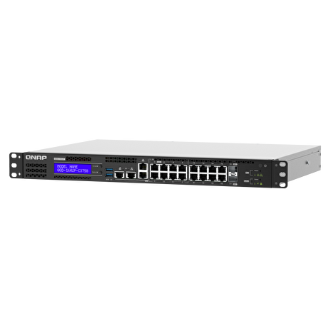 QNAP rízený switch QGD-1602P-C3558-8G (8x GbE PoE + 8x 2,5 GbE PoE + 2x 10GbE SFP+ / 8GB RAM )