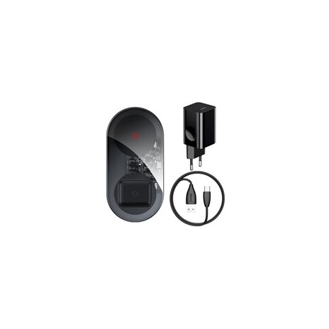 Baseus Simple 2v1 bezdrátová nabíječka 24W Turbo Edice + 12V nabíječka černá