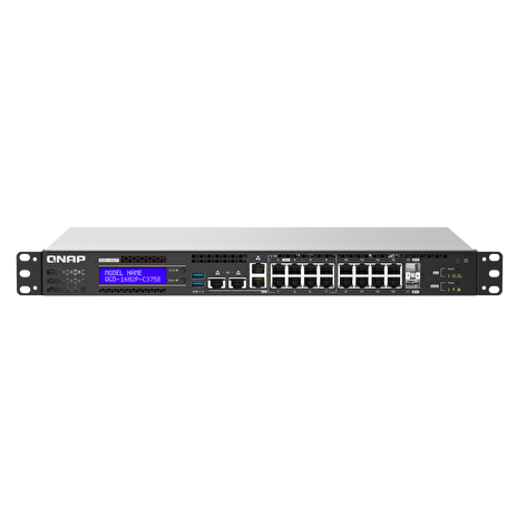 QNAP QGD-1602P-C3558-8G (4C/Atom C3558/2,2GHz/8GBRAM/2xSATA/2xUSB3.0/8x2.5GbE/8x1GbE/2xGbE+SFP/2xPCIe/16xPoE)