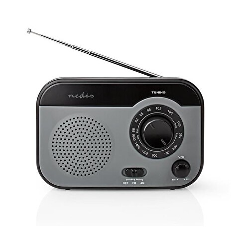 Rádio NEDIS RDFM1340GY GREY/BLACK