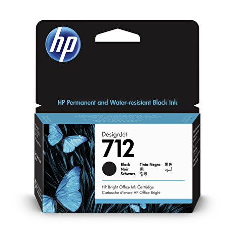 HP 712 Inkoustová náplň černá (38ml), 3ED70A
