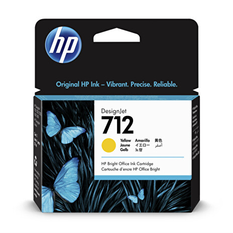 HP 712 Inkoustová náplň žlutá (29ml), 3ED69A