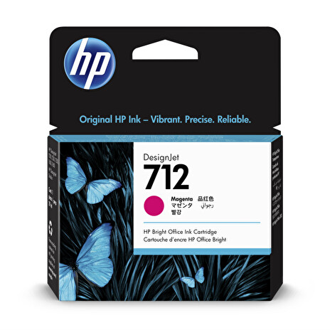 HP 712 Inkoustová náplň purpurová (29ml), 3ED68A
