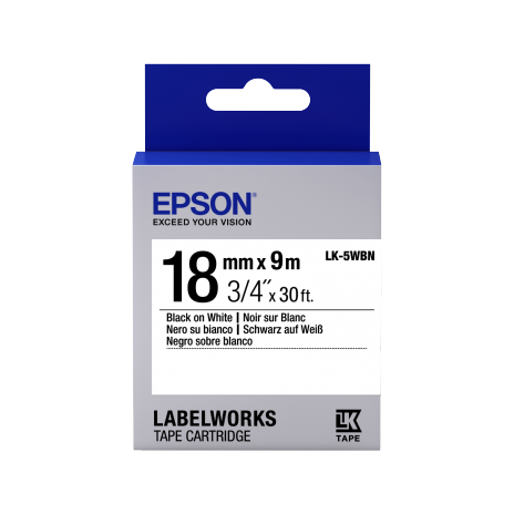 Epson Label Cartridge Standard LK-5WBN Black/White 18mm (9m)