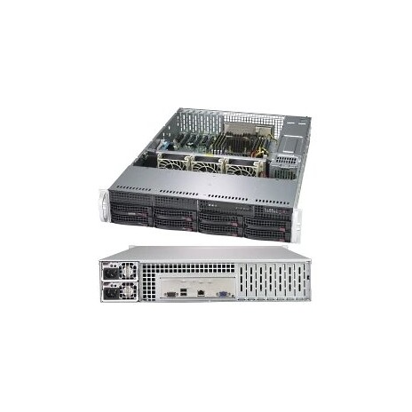 Supermicro A+ Server C0R/2U, Epyc 7000-Series CPU, 8x HS 3.5'' SAS3/SATA3- LSI 3008 12G SAS,Dual 1GB LAN 740W RPSU IPMI