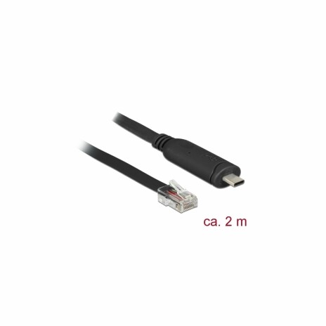 Delock Adaptér USB 2.0 Typ-C samec > 1 x Serial RS-232 RJ45 samec 2,0 m