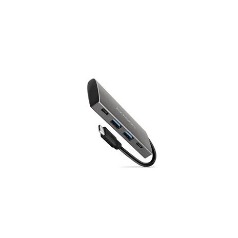 AXAGON HMC-4G2, USB 3.2 Gen 2 10 Gb/s hub, porty 2x USB-A, 2x USB-C, kabel USB-C 13cm