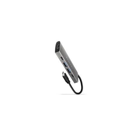AXAGON HMC-5G2, USB 10Gbps hub, porty 2x USB-A, 2x USB-C, HDMI 4k/60, PD 100W, kabel USB-C 13cm
