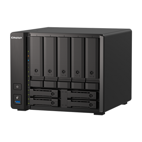 QNAP TS-h973AX-32G (Ryzen 2,2GHz, ZFS, 32GB RAM, 5x 3,5" + 4x 2,5" SATA/2x U.2, 2x 2,5GbE, 1x 10GbE)